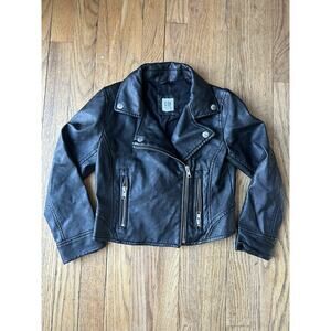GAP Kids Black Moto Jacket EUC Size Small